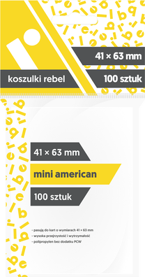 KOSZULKI Mini American 41x63 mm 100 sztuk REBEL