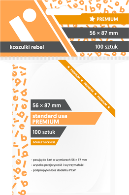 KOSZULKI Standard USA Premium 56x87 (100szt) REBEL