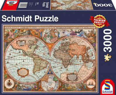 PUZZLE 3000 EL - Starożytna mapa świata G3 SCHMIDT