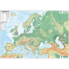 Mapa ścienna Europy. Fizyczna konturowa 1:3,3