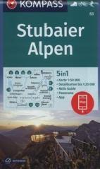 Alpy Sztubajskie/Stubaier Alpen 1:50 000 KOMPASS