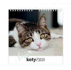 Kalendarz 2021 planszowy 32x32 Koty