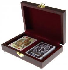 Karty lux w pudełku drewnianym PIATNIK (1)