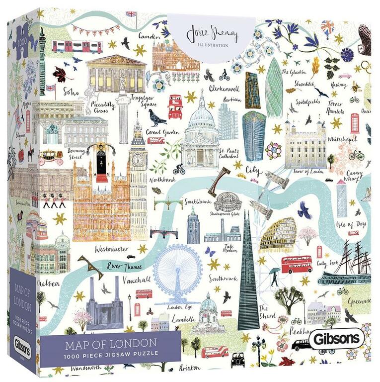 PUZZLE 1000 EL - Mapa Londynu G3 GIBSONS (1)