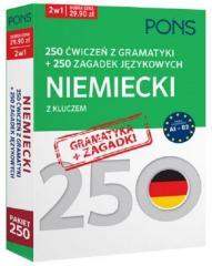 250 ćwiczeń/250 zagadek gramatyka. Niemiecki 2w1 (1)