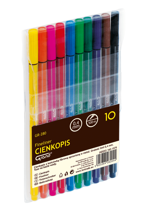 CIENKOPIS W ETUI - 10 kolorów GR-280 GRAND (1)