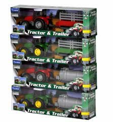 Traktor + naczepa 1:32 zielony ver. 1 (1)