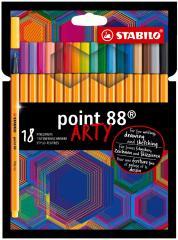 Cienkopis Point 88 Arty 18 kolorów STABILO (1)