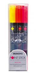 Zakreślacz Point Stick komplet 3 kolory  MUNGYO (1)