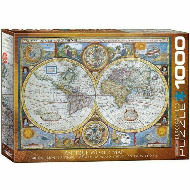 PUZZLE 1000 EL - Antyczna mapa świata EUROGRAPHICS (1)