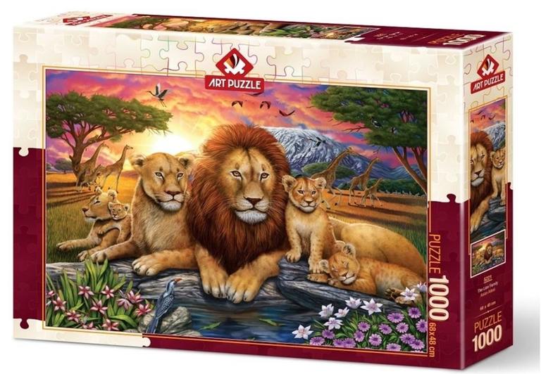 PUZZLE 1000 EL - Afryka Rodzina lwów ARTPUZZLE (1)