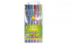 Długopisy żelowe brokatowe 6 kolorów CRICCO (1)