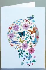 Karnet F07 wycinany + koperta Kwiaty i motyle (1)