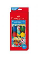 Farby szkolne 12 kolorów FABER CASTELL (1)