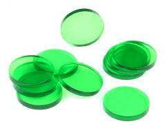 Znaczniki akryl zielone okrągłe 22x3mm 10szt (1)
