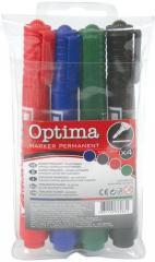 Marker pemanentny 4 kolory OPTIMA (1)