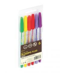 Długopis fluo 6 kolorów GRAND (1)