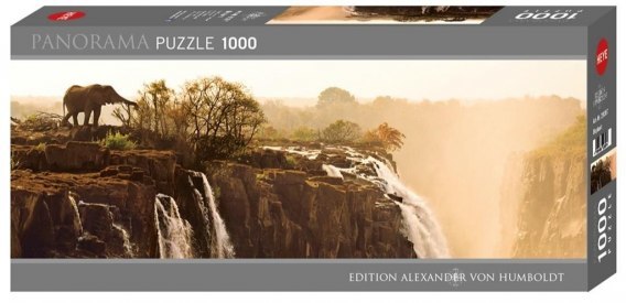 PUZZLE PANORAMA 1000 EL - Afryka Zambia Słoń HEYE (1)