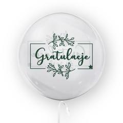 Balon 45cm Gratulacje zielony TUBAN (1)