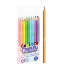 Kredki ołówkowe pastelowe 12 kolorów CARIOCA (1)