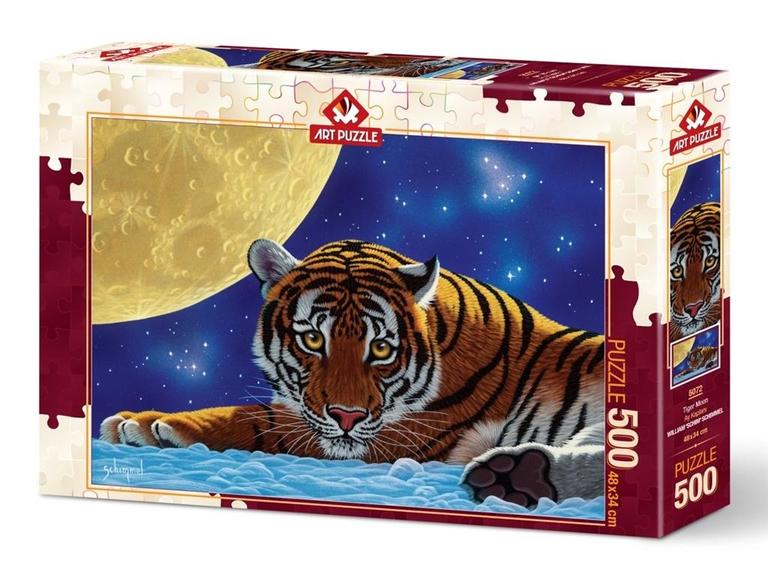 PUZZLE 500 EL - Tygrys i księżyc ARTPUZZLE (1)
