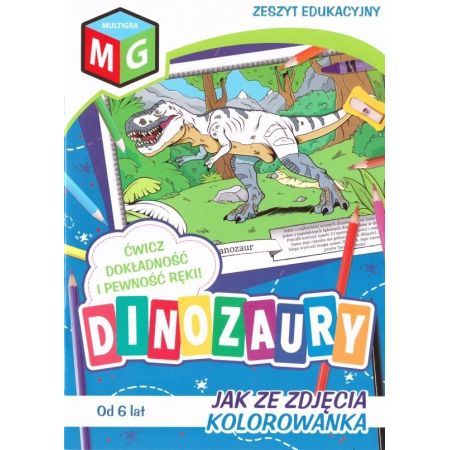 JAK ZE ZDJĘCIA Dinozaury - Kolorowanka dla dzieci, MG (1)