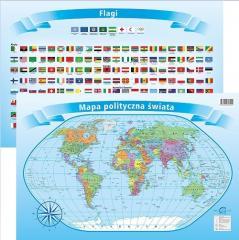 Podkładka na biurko - Mapa polity. z flagami Świat (1)