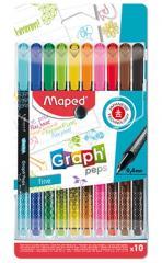 Cienkopis Graph Peps Deco 10 kolorów MAPED (1)