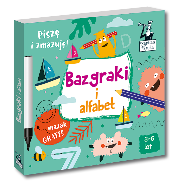 BAZGRAKI I ALFABET (3-6 lat) Książeczka edukacyjna (1)