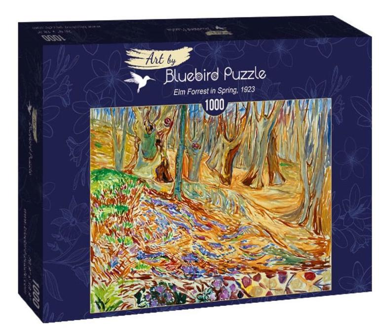 Puzzle 1000 EL Edvard Munch Las na wiosne BLUEBIRD (1)