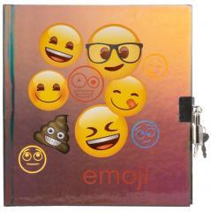 Pamiętnik metalizowany z kłódką Emoji 12 (1)