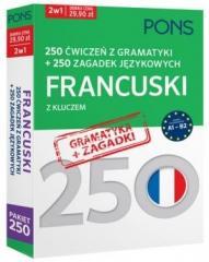 250 ćwiczeń/250 zagadek gramatyka. Francuski 2w1 (1)