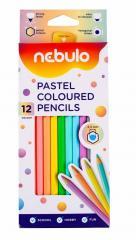 Kredki ołówkowe pastelowe 12 kolorów NEBULO (1)