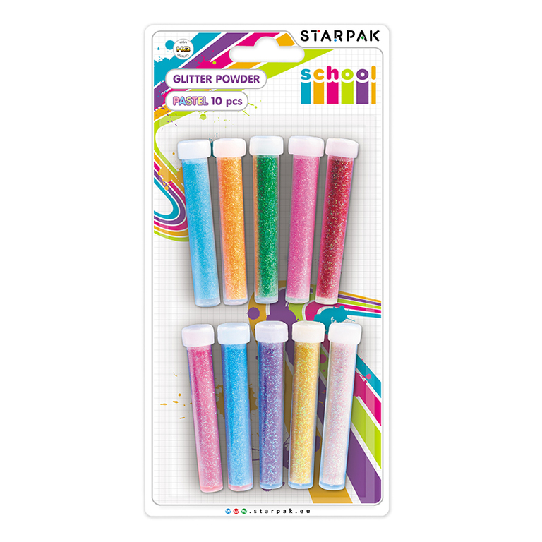 BROKAT SYPKI - 10 pastelowych kolorów STARPAK (1)