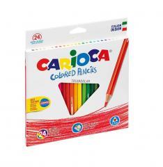 Kredki ołówkowe trójkatne 24 kolory CARIOCA (1)