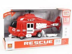 Helikopter ze światłem i dźwiękiem strażacki 30 cm (1)
