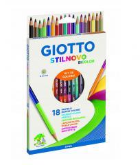 Kredki Stilnovo dwustronne 18 kolorów GIOTTO (1)