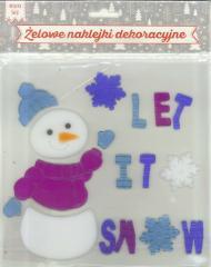 Żelowe naklejki dekoracyjne - BN Let it snow (1)