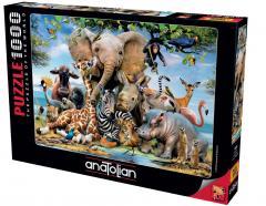 Puzzle 1000 Afrykańskie zwierzęta (1)