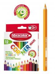 Kredki Corner Maxi 12 kolorów FIBRACOLOR (1)