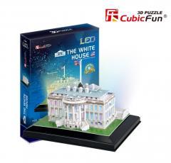 Puzzle 3D Biały Dom LED (1)