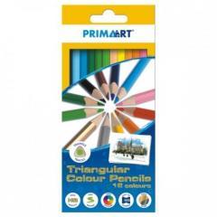 Kredki ołówkowe trójkątne 12 kolorów PRIMA ART (1)