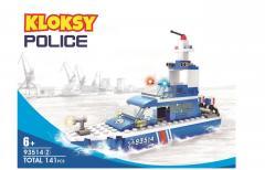 Klocki Kloksy Policja łódź patrolowa 141 elementów (1)