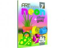 Blok kartonów kolorowych A4/7K neon 250g (1)