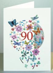 Karnet F90 wycinany + koperta Urodziny 90 (1)