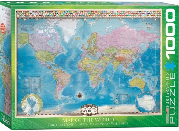 PUZZLE 1000 EL - Mapa Świata, EUROGRAPHICS (1)
