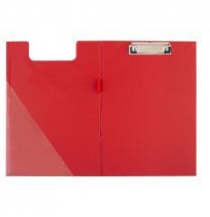 Deska A5 PVC z klipem i okładką czerwona D.RECT (1)