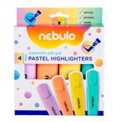 Zakreślacz pastelowy 4 kolory NEBULO (1)