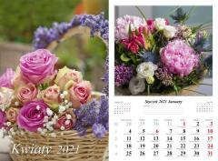 Kalendarz 2021 Kwiaty 13 planszowy RADWAN (1)