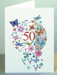 Karnet F50 wycinany + koperta Urodziny 50 (1)